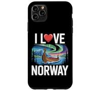 I Love Norway Northern Lights Viking Ship Case for iPhone 11 Pro Max