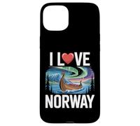 I Love Norway Northern Lights Viking Ship Case for iPhone 15 Plus