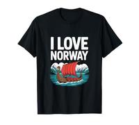 I Love Norway Viking Ship Scenic Adventure T-Shirt