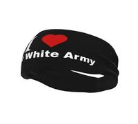 I Love Nuer White Army Headbands Men Women Non Slip Wicking Sports Sweatband for Gym Basketball Yoga Hairbands