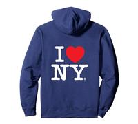 I LOVE NY Classic Logo Pullover Hoodie, Adult Unisex, Navy Blue, Small