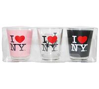 I Love NY Shot Glass, 3 Piece