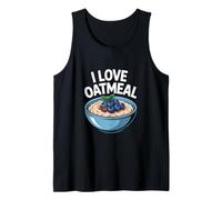 I Love Oatmeal Blueberry Bowl Design Tank Top