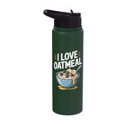 I Love Oatmeal Delicious Breakfast Fun Stainless Steel Insulated Water Bottle