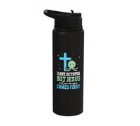 I Love Octopus but Jesus Always Comes First - Octopus Stainless Steel Insulated Water Bottle