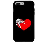 I Love Octopus Heart Symbol Cute Giant Squid Little Kraken Case for iPhone 7 Plus/8 Plus