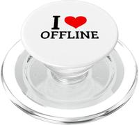 I Love Offline (Funny Digital Detox Statement) PopSockets PopGrip for MagSafe