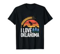 I Love Oklahoma Sunset Eagle Bloom Value Graphic T-Shirt