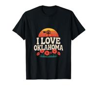 I Love Oklahoma Windmill Poppy Sunset Value Graphic T-Shirt