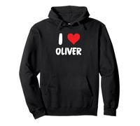 I Love Oliver - Heart - Name Pullover Hoodie
