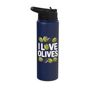 I Love Olives Bold Statement Stainless Steel Insulated Water Bottle
