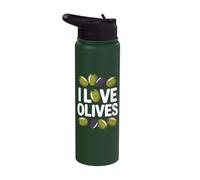 I Love Olives Bold Statement Stainless Steel Insulated Water Bottle