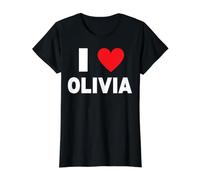 I Love Olivia Value Graphic T-Shirt, Women, Black, L