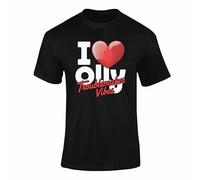 I Love Olly Troublemaker Vibes T Shirt - Retro Heart Graphic Tee for Kids & Adults, Funny Pop Music Inspired Gift Top - Black M