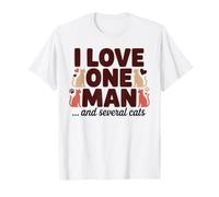 I Love One Man ... and Several Cats Womens Cat Lady T-Shirt