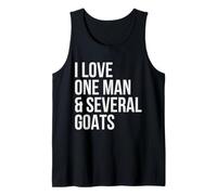 I Love One Man and Several Goats Funny Goat Lovers Tank Top