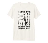 I Love one Woman and Several Guns Funny Gun Owner Premium T-Shirt