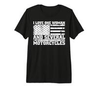I Love One Woman and Several Motorcycles Funny Biker Premium T-Shirt