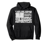I Love One Woman And Several Motorcycles Funny Biker Pullover Hoodie