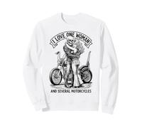 I Love One Woman Motorcycle Skeleton Biker Funny Motorcycles Sweatshirt