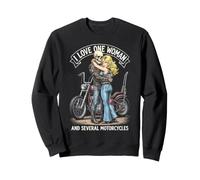 I Love One Woman Motorcycle Skeleton Biker Funny Motorcycles Sweatshirt