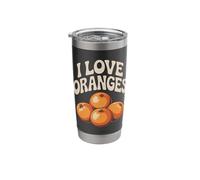 I Love Oranges Juicy Citrus Fruit Lovers Stainless Steel Insulated Tumbler
