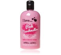 I Love Originals Pink Marshmallow Bath & Shower Crème, Filled With Natural Fruit Extracts & Vitamin B5, Nourishing & Refreshing Formula to Leave Skin Feeling Silky & Soft, VeganFriendly 500ml