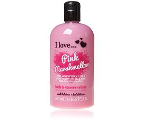I Love Originals Pink Marshmallow Bath & Shower Crème, Filled With Natural Fruit Extracts & Vitamin B5, Nourishing & Refreshing Formula to Leave Skin Feeling Silky & Soft, VeganFriendly 500ml