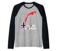 I Love Oslo Hello Norway Map Flag Proud Norwegian Daddy Mama Raglan Baseball Tee