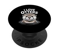 I Love Otters Adorable Otter Face PopSockets Adhesive PopGrip