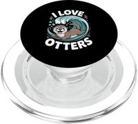 I Love Otters Cute Adorable Otter Fun Waves PopSockets PopGrip for MagSafe