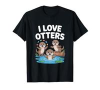 I Love Otters Cute Playful Animal Friends Value Graphic T-Shirt