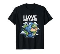 I Love Our Earth Nature Conservation Value Graphic T-Shirt, Men, Black, XL