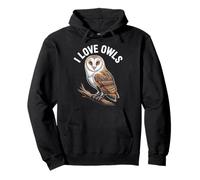 I Love Owls Barn Owl Enthusiast Pullover Hoodie