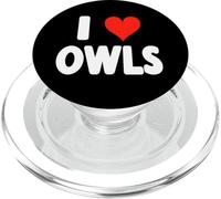 I Love Owls - Heart Cute Funny Zoo Animal Owl Barn Snowy PopSockets PopGrip for MagSafe