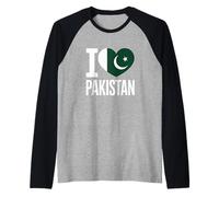 I Love Pakistan, Celebrate Pakistan, Pakistani Spirit Raglan Baseball Tee