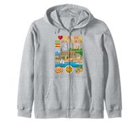 I Love Palma De Mallorca Spain Travel Souvenir Zip Hoodie