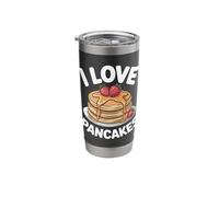 I Love Pancakes Stack Strawberry Syrup Fun Stainless Steel Insulated Tumbler