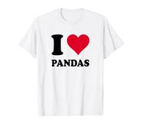 I Love Pandas Value Graphic T-Shirt