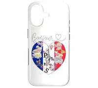 I Love Paris Bonjour France Flag Heart Happy Victory Day Case for iPhone 17