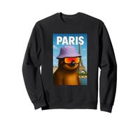 I Love Paris, Cool Paris Lazy Sloth Illustration Fashion Sweatshirt