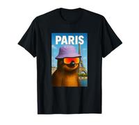 I Love Paris, Cool Paris Lazy Sloth Illustration Fashion T-Shirt