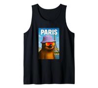 I Love Paris, Cool Paris Lazy Sloth Illustration Fashion Tank Top