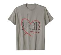 I Love Paris Eiffel Tower Heart Je T'Aime France Vintage T-Shirt