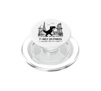I Love Paris, Pixel Dinosaur in Paris Retro City Adventure PopSockets PopGrip for MagSafe