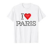 I Love Paris Souvenirs Red Heart Paris Merch France T-Shirt