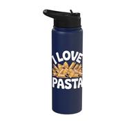 I Love Pasta Rigatoni Farfalle Fun Stainless Steel Insulated Water Bottle
