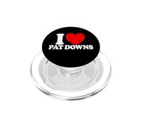 I Love Pat Downs Red Heart Funny Airport PopSockets PopGrip for MagSafe