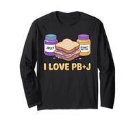 I Love PB + J Food Couples Peanut Butter Long Sleeve T-Shirt