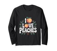 I Love Peaches Fun Fruit Enthusiast Long Sleeve T-Shirt